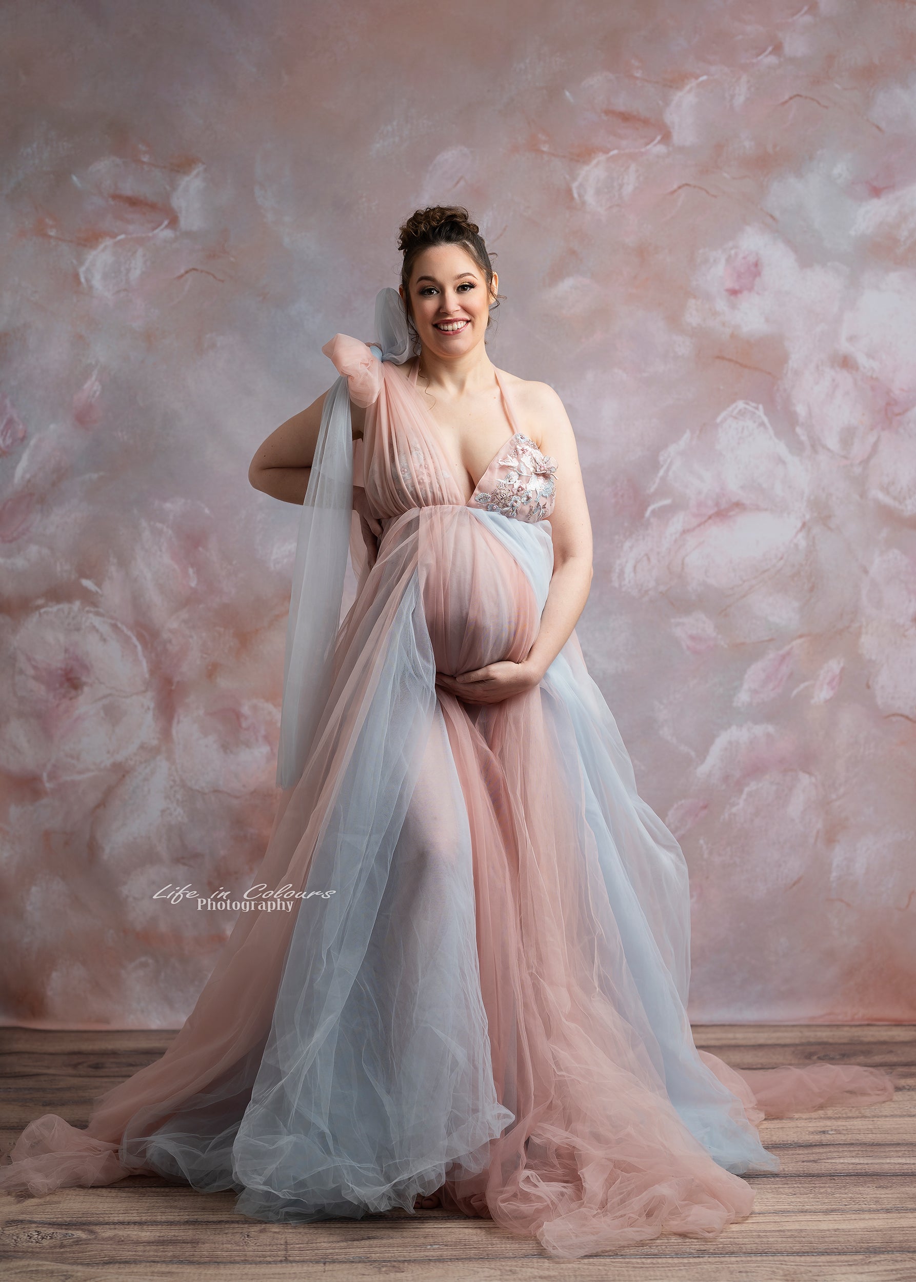 Pink maternity wedding dresses best sale