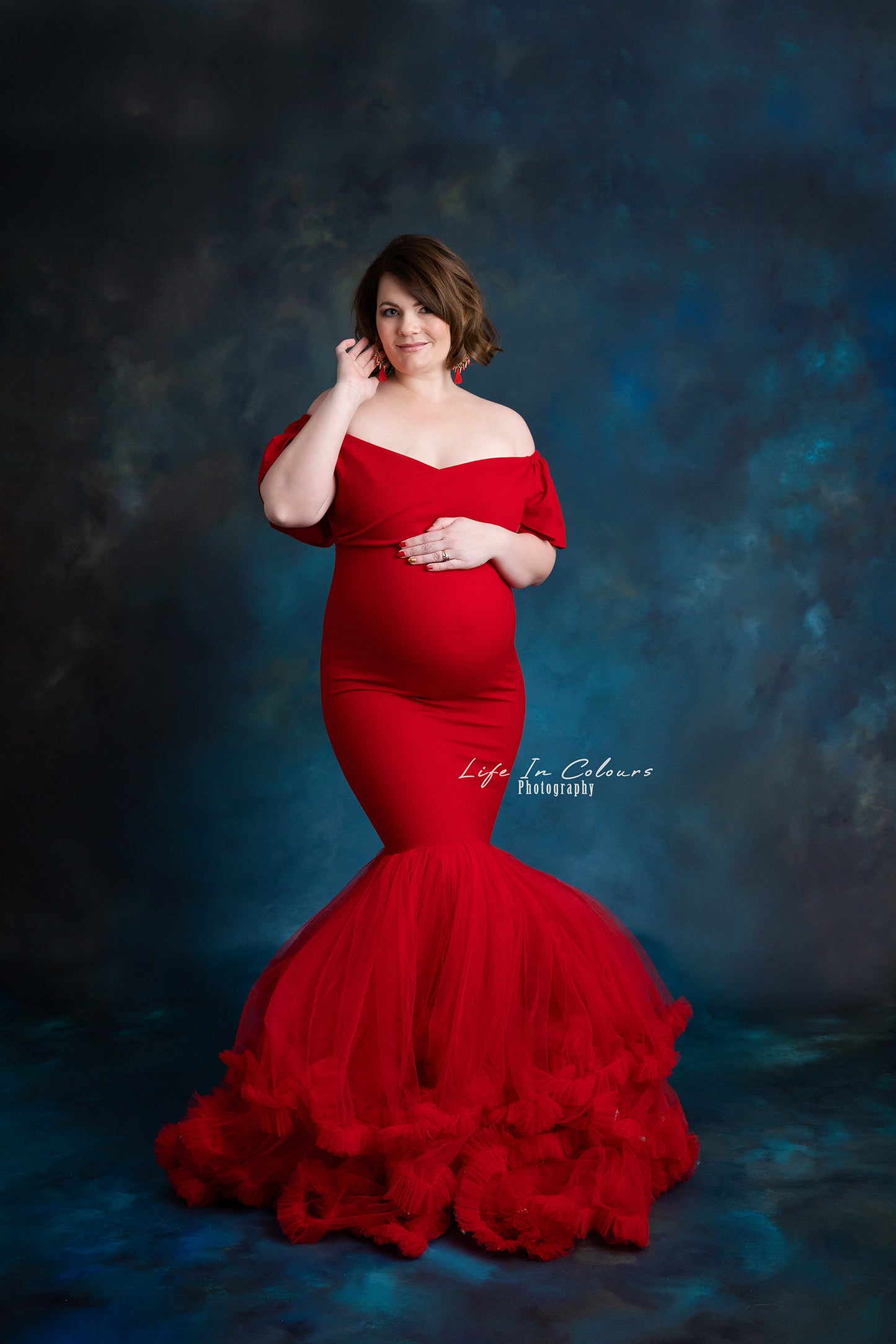Tulle Dress Pregnant Woman Photography